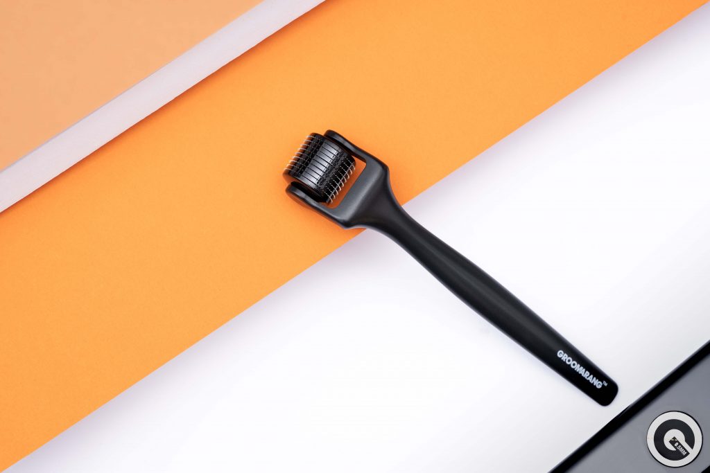 Creative product photography of a beard roller