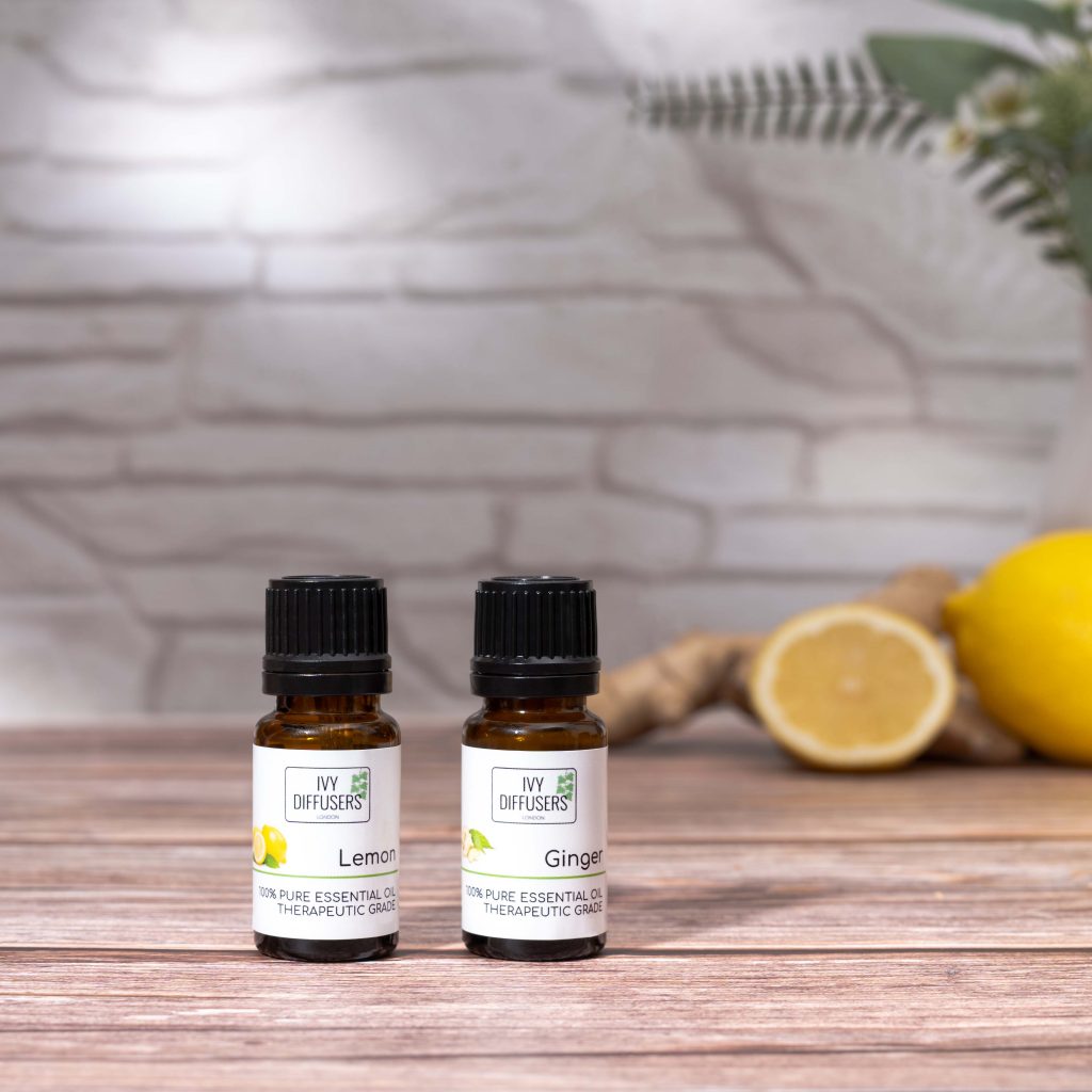 Lifestyle product image of Lemon and Ginger essential oil for oil diffusers